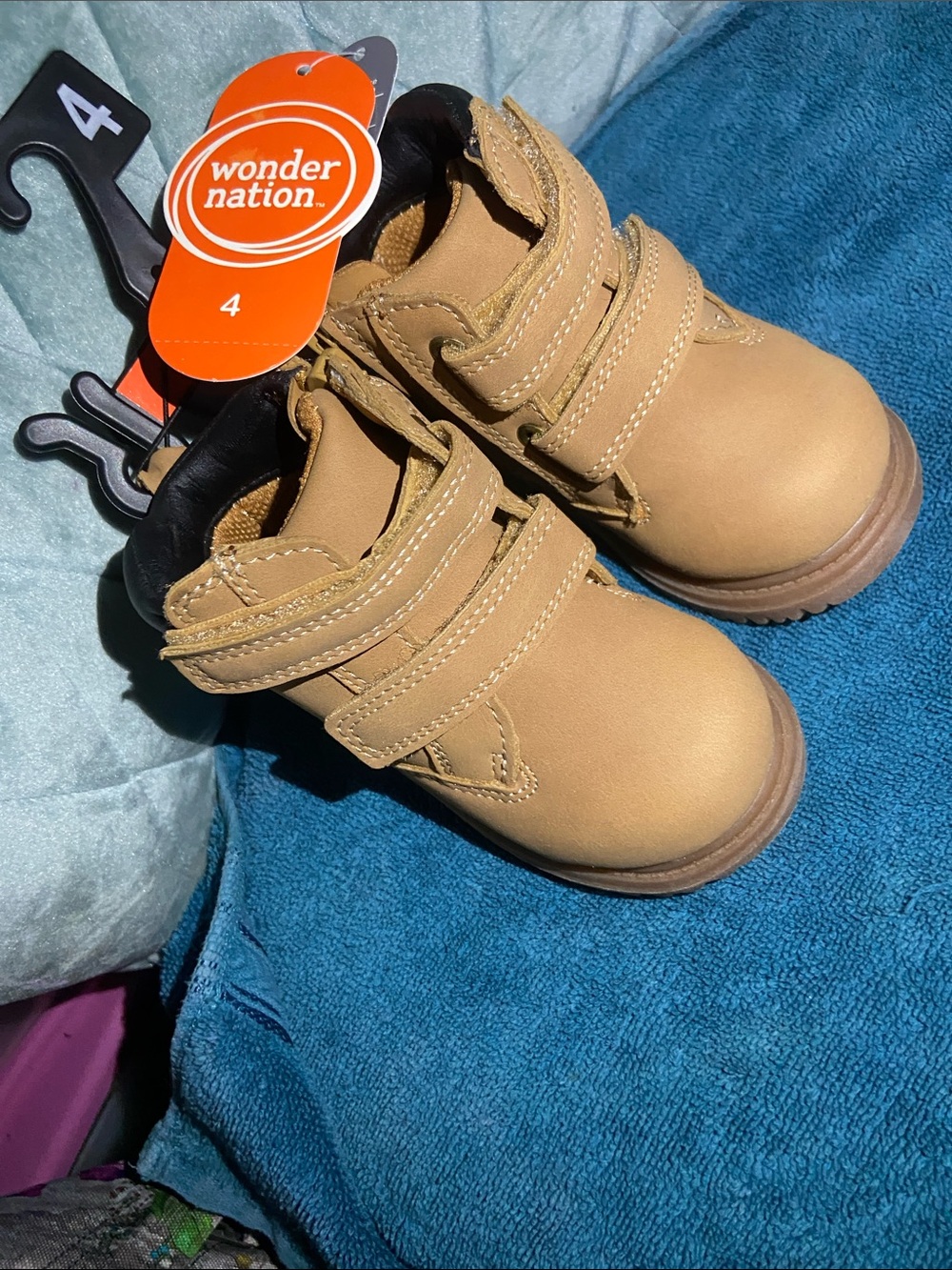 wonder nation Tan Double-Strap Toddler Boots